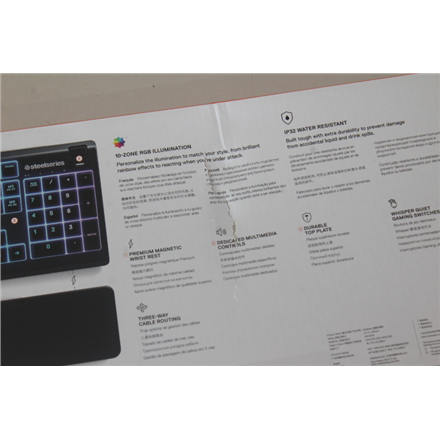 SALEOUT: SteelSeries Apex 3  Gaming keyboard IP32 water resistant for protection against spills