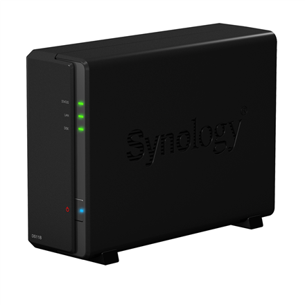 Synology Tower NAS DS118 up to 1 HDD/SSD Hot-Swap