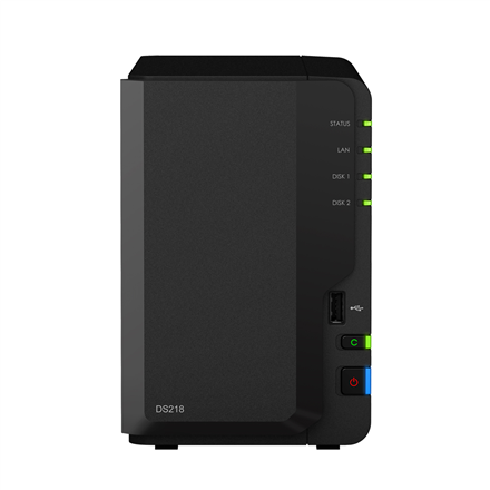 Synology Tower NAS DS218 up to 2 HDD/SSD Hot-Swap