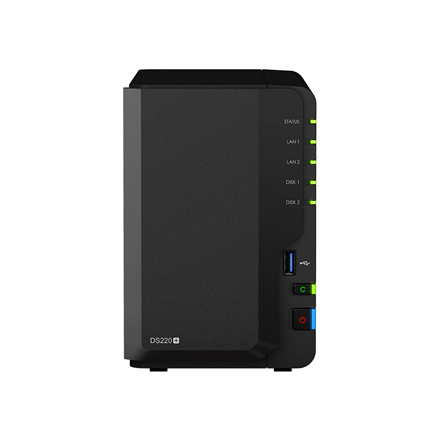 Synology Tower NAS DS220+ up to 2 HDD/SSD Hot-Swap