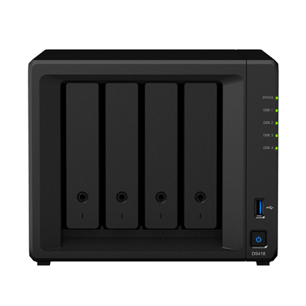 Synology Tower NAS DS418 up to 4 HDD/SSD Hot-Swap