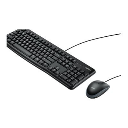 Logitech Desktop MK120 Wired keyboard USB Mouse included US Black