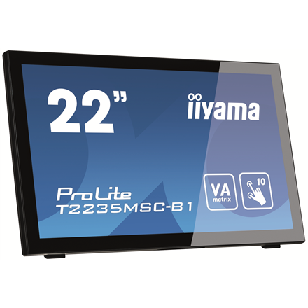 Iiyama Touch screen monitor with edge to edge glass PROLITE T2235MSC-B1 21.5 "
