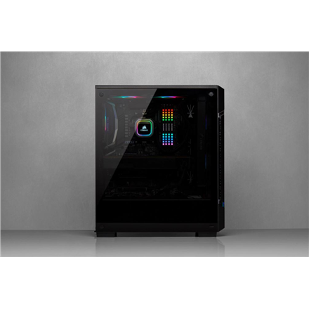 Corsair Airflow Tempered Glass Mid-Tower Smart Case iCUE 220T RGB Side window