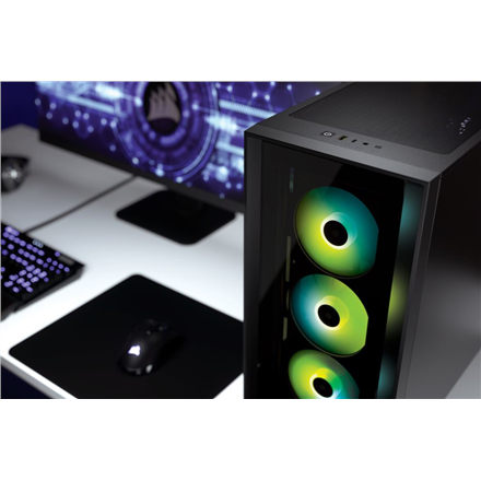 Corsair Tempered Glass Mid-Tower ATX Case iCUE 4000X RGB Side window