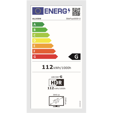 Allview 58ePlay6000-U 58" (147cm) 4K UHD LED Smart Android TV with Google Assistant Remote