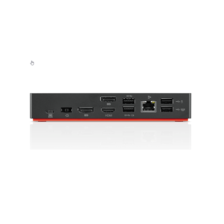 Universal USB USB-C Dock (Max displays: 3/Max resolution: 4K/60Hz/Supports: 2x4K/60Hz/1xEthernet LAN (RJ-45)/2xDP 1.4/1xHDMI 2.0/3xUSB 3.1 (1 always-on) 2xUSB 2.0/1xUSB-C/1x3.5mm combo jack/Input power: 135W/90W/Output Power: 100W/65W) Lenovo