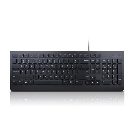 Lenovo Essential Wired Keyboard - US Euro Black