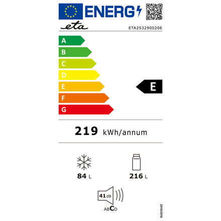 ETA | Refrigerator | ETA253290020E Storio retro | Energy efficiency class E | Free standing | Combi 