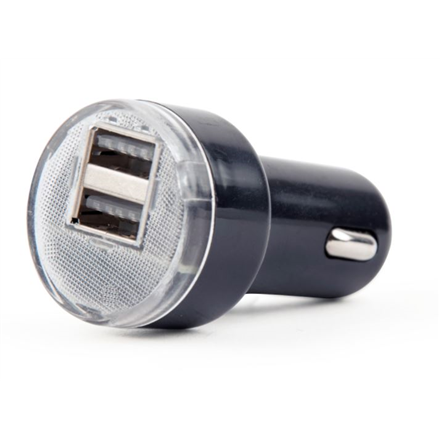 EnerGenie 2-port USB car charger EG-U2C2A-CAR-02 Black