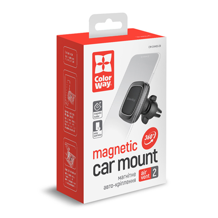 ColorWay Magnetic Car Holder For Smartphone Air Vent-2 Gray
