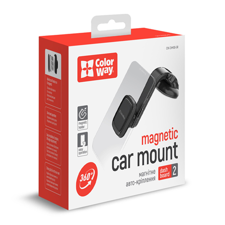 ColorWay Magnetic Car Holder For Smartphone Dashboard-2 Gray
