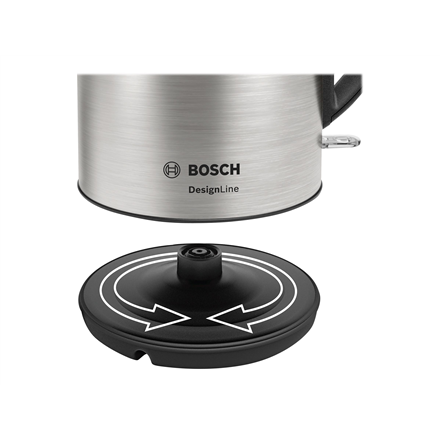 Bosch | Kettle | DesignLine TWK3P420 | Electric | 2400 W | 1.7 L | Stainless steel | 360° rotationa