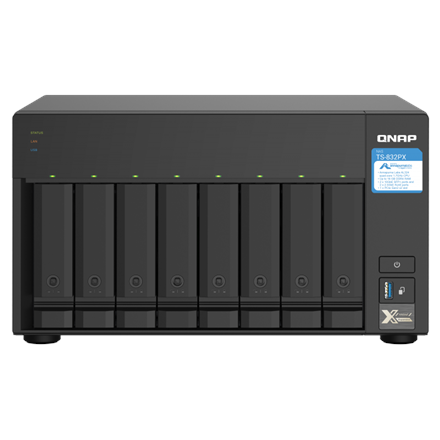 QNAP 8-Bay QTS NAS TS-832PX-4G Up to 8 HDD/SSD Hot-Swap