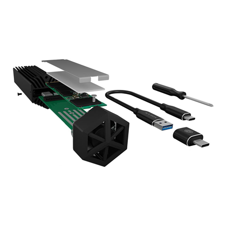 Raidsonic ICY BOX IB-1823MF-C31 Enclosure for 1x NVMe with USB 3.1 (Gen 2) Type-C and Type-A