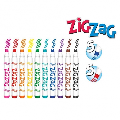 Colorino Kids Zig Zag multiple stroke markers 10 colours
