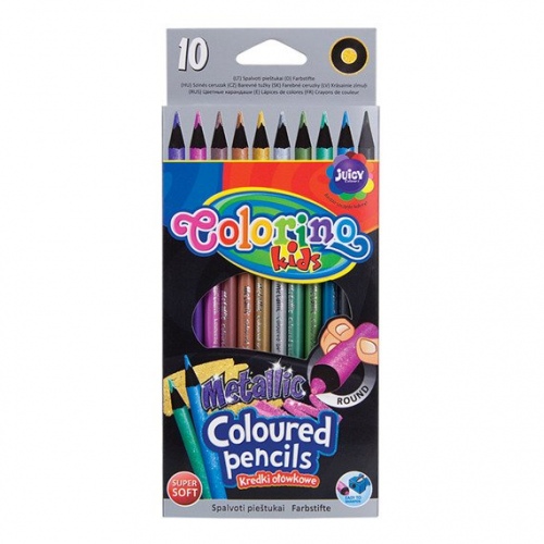 Colorino Kids Metallic round coloured pencils 10 colours