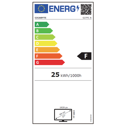 Gigabyte Curved Gaming Monitor G27FC A 27 "
