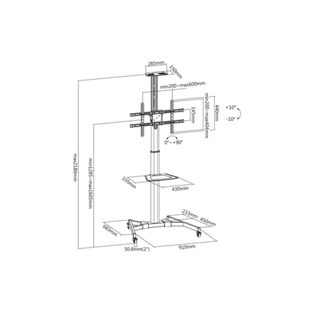 Digitus TV-Cart for screens up to 70"