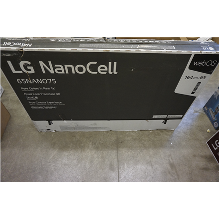 SALE OUT. LG 65NANO753PR  65" (164 cm) NanoCell 4K TV with processor and Dolby Atmos LG DAMAGED PACKAGING