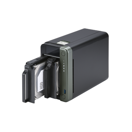 QNAP 2-Bay QTS NAS TS-253D-4G Up to 2 HDD/SSD Hot-Swap