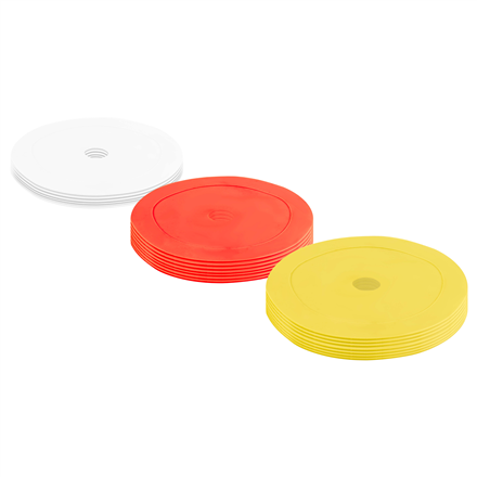 Pure2Improve Rubber Training Markers Red/White/Yellow