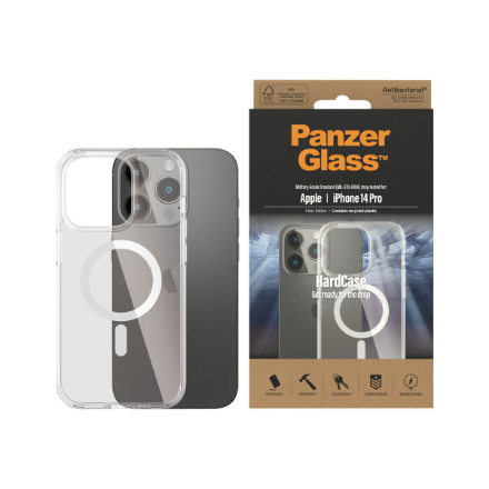 PanzerGlass | HardCase MagSafe Compatible | Back protection | Apple | iPhone 14 Pro | 100% Recycled 