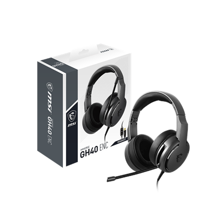 MSI Gaming Headset Immerse GH40 ENC Wired Over-Ear Microphone Black