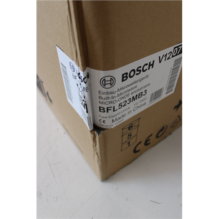 SALE OUT.  Bosch | Microwave Oven | BFL523MB3 | Built-in | 800 W | Black | DAMAGED PACKAGING | Bosch