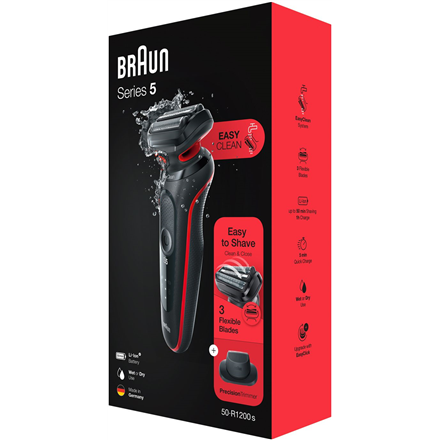 Braun Shaver 51-R1200s	 Operating time (max) 50 min