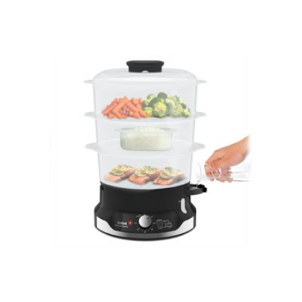 TEFAL Food Steamer VC204810Ultracompact Black 800 W Capacity 9 L Number of baskets 3