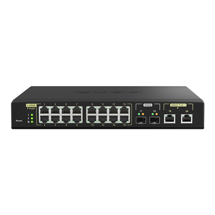 QNAP 16 ports 2.5GbE RJ45 with PoE 802.3at (30W)