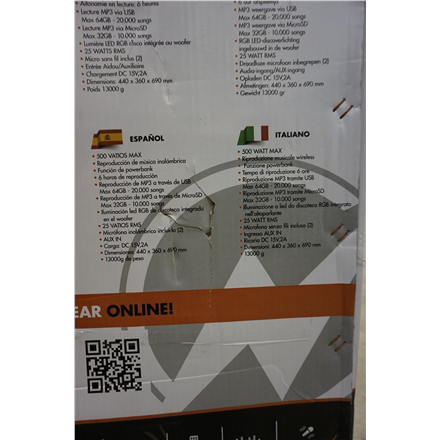 SALE OUT. DAMAGED PACKAGING N-Gear Bluetooth Speaker The Flash 1510 30 W