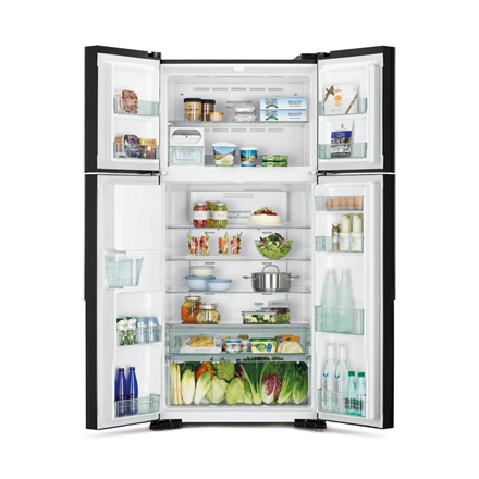Hitachi | R-W661PRU1 (GBK) | Refrigerator | Energy efficiency class F | Free standing | Side by side