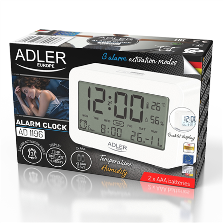 Adler Alarm Clock AD 1196w White