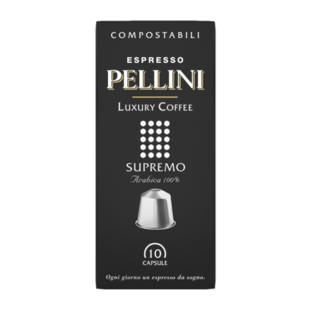 Pellini Top Luxury Supremo Ground coffee capsules Coffee Capsules for Nespresso coffee machines 10 c