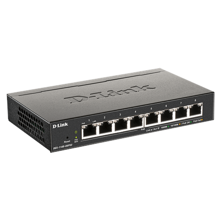 D-Link 8-Port Gigabit PoE Smart Managed Switch DGS-1100-08PV2 Web managed