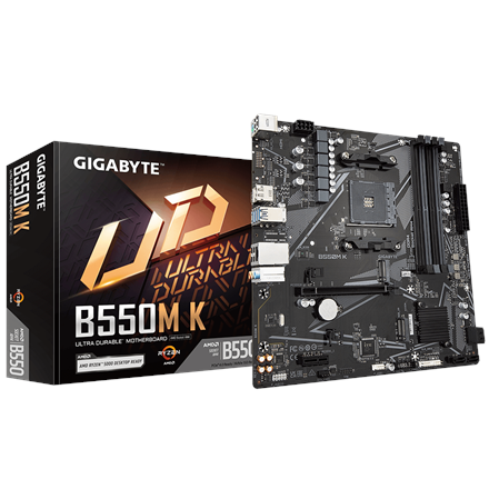 Gigabyte B550M K 1.0 M/B Processor family AMD