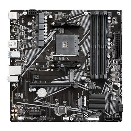 Gigabyte B550M K 1.0 M/B Processor family AMD