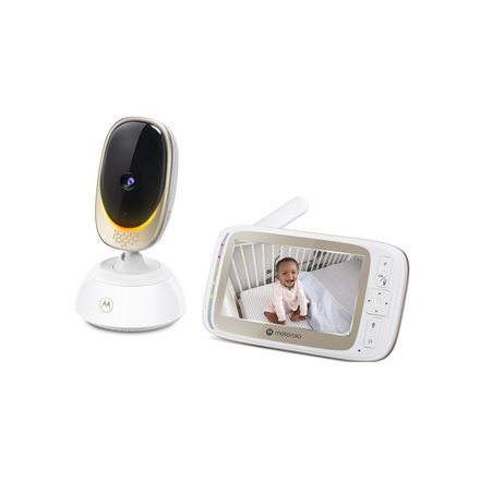 Motorola Wi-Fi Video Baby Monitor with Mood Light VM85 CONNECT 5.0"  White/Gold