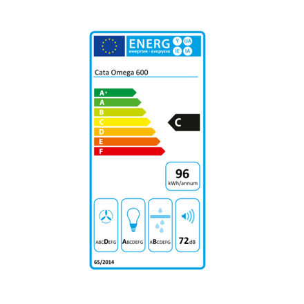CATA Hood OMEGA 600 WH /L Wall mounted