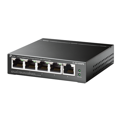 TP-LINK 5-Port Gigabit Easy Smart Switch with 4-Port PoE+ TL-SG105MPE Managed L2