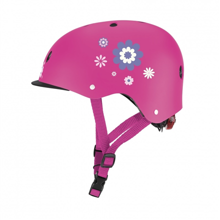 Globber Helmet Elite Lights Flowers  507-310 Pink