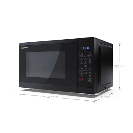 Sharp Microwave Oven YC-MS252AE-B Free standing 25 L 900 W Black