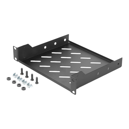 Digitus | 1U fixed shelf | DN-10-TRAY-2-B | Black | Perfect for storage of components which are not 