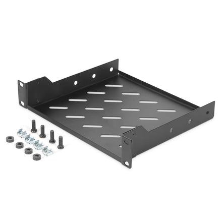 Digitus | 1U fixed shelf | DN-10-TRAY-2-B | Black | Perfect for storage of components which are not 