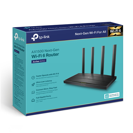 TP-LINK Wi-Fi 6 Router  Archer AX12 802.11ax