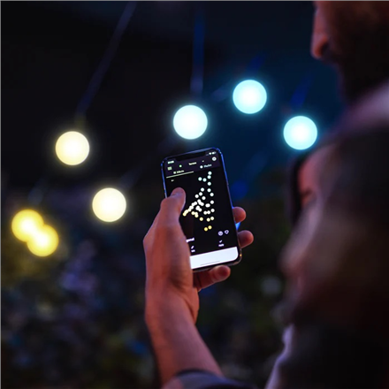 Twinkly Festoon Smart LED Lights 40 AWW (Gold+Silver) G45 bulbs