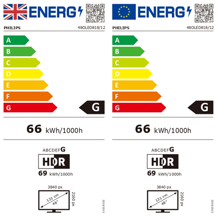 Philips 4K UHD OLED Smart TV with Ambilight 48OLED718/12 48" (121cm)