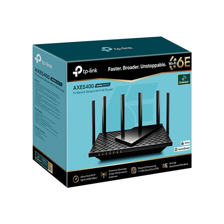 TP-LINK Archer AXE75 AXE5400 Tri-Band Gigabit Wi-Fi 6E Router TP-LINK